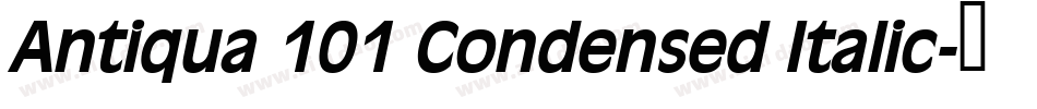 Antiqua 101 Condensed Italic字体转换